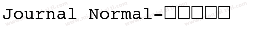 Journal Normal字体转换